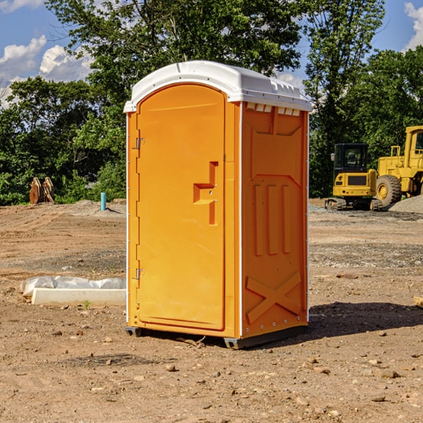 can i customize the exterior of the porta potties with my event logo or branding in Clymer